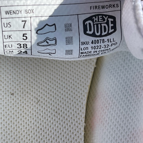 NWT Hey Dudes Wendy Fireworks - sz 7, 8, 9, 10 - Picture 6 of 7